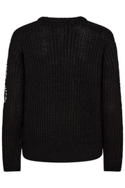 Cox Pullover 204688 | Black w. Moonbeam | Strik fra Freequent