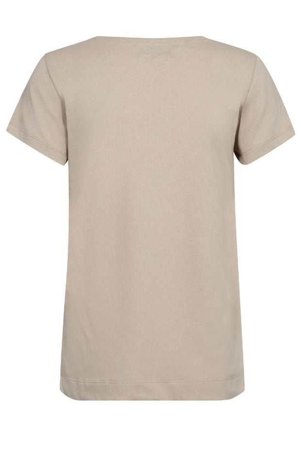 Zibby O-SS Tee  | Feather Gray | T-shirt fra Mos Mosh