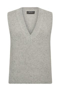 Zhara Thyra Knit Vest | Light Grey Melange | Strik fra Mos Mosh – nedsat