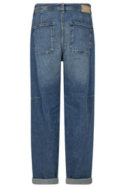 Aymen Kyoto Jeans  Ankle | Mid Blue | Jeans fra Mos Mosh