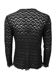 Blair Ls Lace Blouse | Black | Bluse fra Black Colour