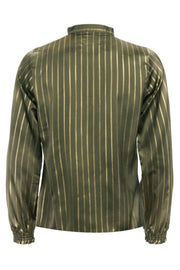 Silja Ls Shirt | Army Gold Pinstripe | Shirts fra Liberté