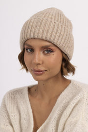 Simpel Plain Beanie | Sand | Hue fra Lazy Bear