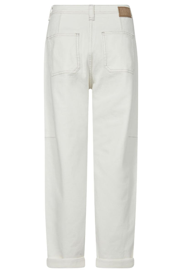 Aymen Melo Pant Ankle | White | Bukser fra Mos Mosh