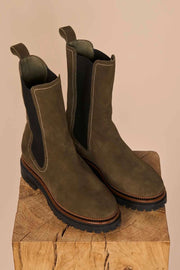 Chicago Suede Boot | Dark Green | Støvler fra Mos Mosh