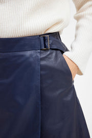 Giti short leather skirt | Blue Nights | Nederdel fra Gustav
