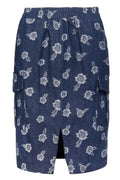 Mitty Cargo Skirt | Denim Flower | Rock von Liberté