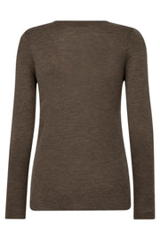 Bouch O-neck Knit  | Chocolate Chip | Strik fra Mos Mosh