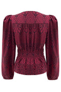 Tiki Ls Twist Blouse | Bordeaux | Bluse fra Liberté