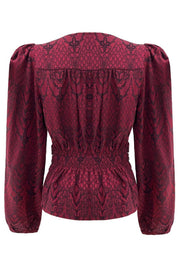 Tiki Ls Twist Blouse | Bordeaux | Bluse fra Liberté