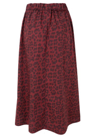 Abbie Leo Skirt | Wine Leopard | Nederdel fra Black Colour