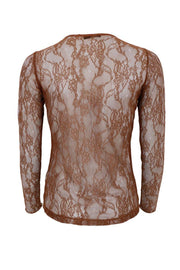 Lara Lace Blouse | Coffee | Bluse fra Black Colour