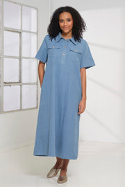 Paulina Dress 2740 | Blue | Kjole fra Prepair