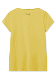 Tulli V-SS Basic Tee | Goldfinch | T-shirt fra Mos Mosh