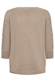 Must Pullover 203700 | Simply Taupe | Strik fra Freequent