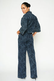 Dara Floret Jeans Regular | Blue | Jeans fra Mos Mosh