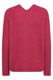 Thora V-Neck Knit  | Pink Peacock | Strik fra Mos Mosh