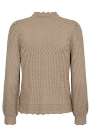 Gina Pullover 205040 | Simply Taupe | Strik fra Freequent