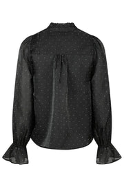 Amara Bedazzled Blouse | Black | Bluse fra Neo Noir