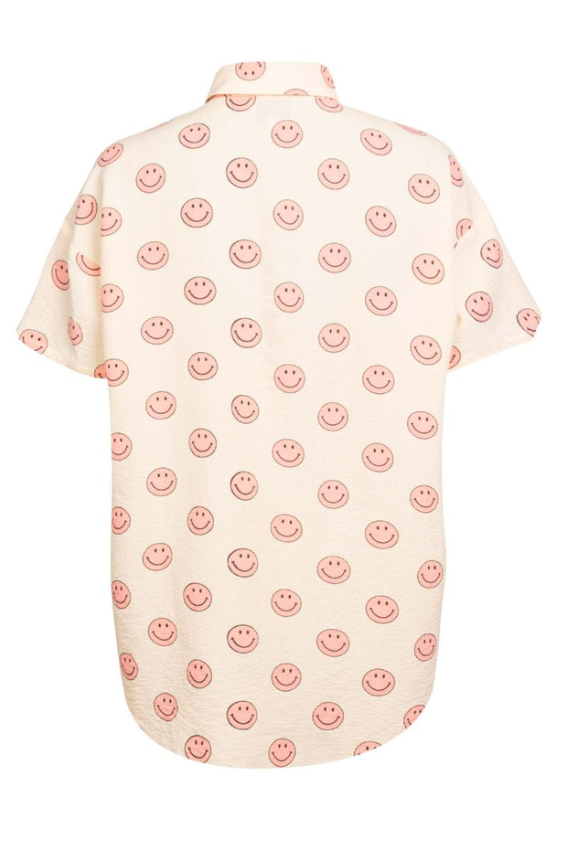 Sara-Ss-Shirt | Pink Smiley | Bluse fra Liberté