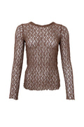 Cecily Lace Blouse 41288 | Coffee | Black Colour