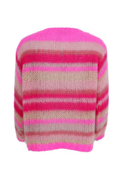 Adria Multi Striped Jumper | Pink Passion | Strik fra Black Colour