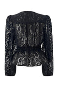 Tiki Ls Twist Blouse | Black Lace | Bluse fra Liberté
