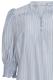 SamiCC Stripe SS Shirt | Pale Blue | Skjorte fra Co' Couture