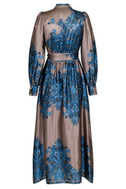 Nova Paisley Border Dress 160958 | Blue | Kjole fra Neo Noir