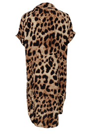 Luna S/S Kaftan Tunic | Golden Leopard | Kjole fra Black Colour