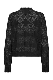 Monia Yen Lace Shirt | Black | Skjorte fra Mos Mosh