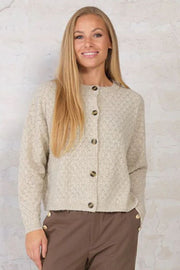 Cecilia Knit Cardigan | Sand | Cardigan fra Prepair