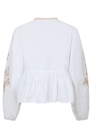 Ginia Emb Blouse 164393 | Off White | Bluse fra Neo Noir