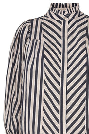 Odine Stripe Shirt 35035 | Black | Skjorte fra Co'couture