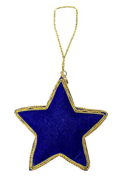 Velvet Star Christmas Ornament | Blue | Julepynt fra Black Colour
