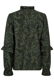Molin Blouse 207073 | Kombu Green W. Black | Bluse fra Freequent