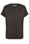 Lari O-SS Stud Tee   | Asphalt | T-shirt fra Mos Mosh – nedsat