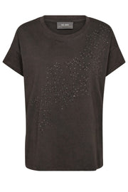 Lari O-SS Stud Tee   | Asphalt | T-shirt fra Mos Mosh