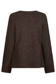 Marie Louise Knit Cardigan | Brown Melange | Strik fra Neo Noir