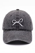 Denim Bow Cap | Black | Kasket fra By Timm