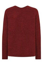 Thora V-Neck Knit | Rhythmic Red | Strik fra Mos Mosh