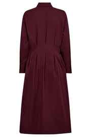 Poppy Shirt Long Dress 36526 | Winered | Kjole fra Co'couture