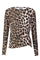 Alma Ls Twist Tshirt | Big Lux Leo Fossil | T-shirt fra Liberté