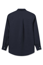 Karli Linen Shirt | Salute Navy | Skjorte fra Mos Mosh