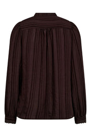Kesi Lace Shirt 35960 | Dark Brown | Bluse fra Co'couture