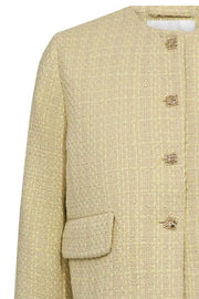 Yara Boucle Jacket 30356 | Pastel Yellow | Jakke fra Co'couture