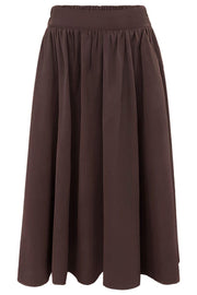 Frede Long Skirt | Dark Chocolate | Nederdel fra Liberté