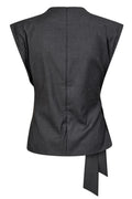 Saga Pleat Top 35760 | Mid Grey | T-Shirt fra Co'couture