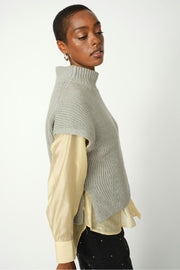 Biola Bine Knit Vest | Grey Melange | Strik fra Mos Mosh