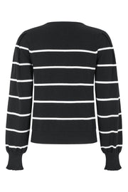 SRAnalia Stripe Knit | Black | Strik fra Soft Rebels